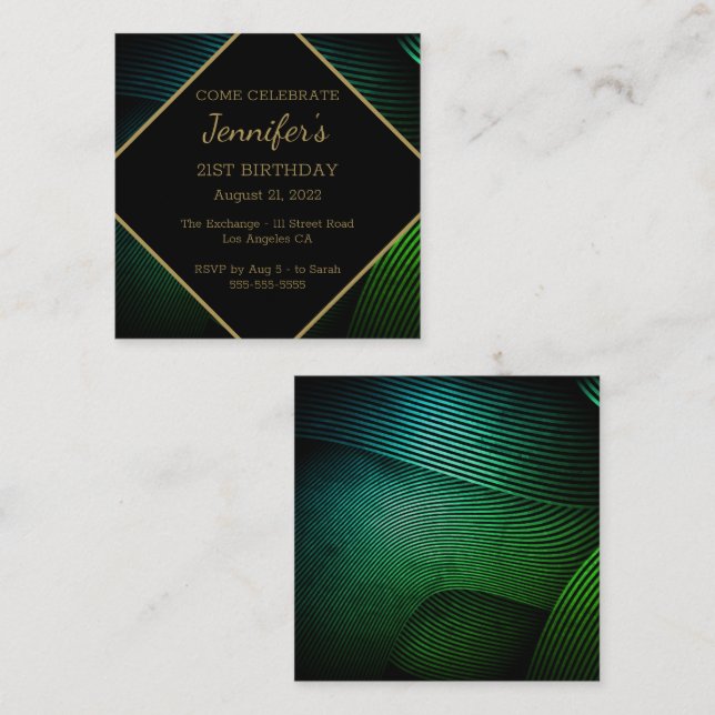 Chicens moderna födelsedag tilläggskort (Fram/baksida)