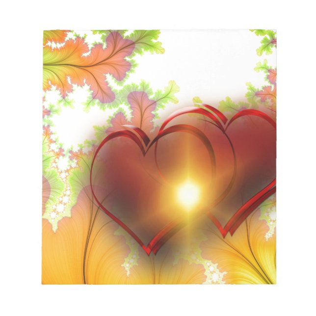 Chicens moderna hjärtdesign, tillbehör till Mönste Anteckningsblock (Framsida)