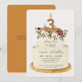 Chicens Orange hösten 3:e födelsedagskalkningen Inbjudningar