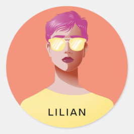 Chicens orange och klassindelning runt klistermärke