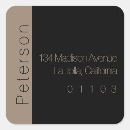 Chicens returadressetikett med sidaccent fyrkantigt klistermärke