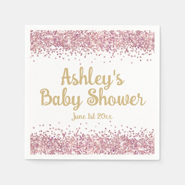 Chicens Roligt Rosa Det är en liten babyskö Modern Pappersservett (Framsidan)