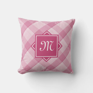 Chicens Rosa med modernt diagonalt monogram Kudde