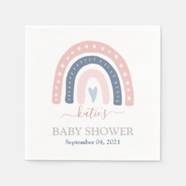 Chicens Rosa och Blue Rainbow Baby Shower Pappersservett