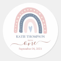 Chicens Rosa och Blue Rainbow Boho Första födelsed