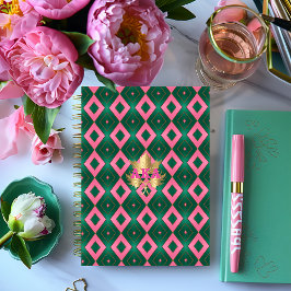 Chicens Rosa och Grönt Diamond Motif