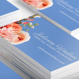 Chicens Rosa och persikoblommor på Periwinkle Visitkort