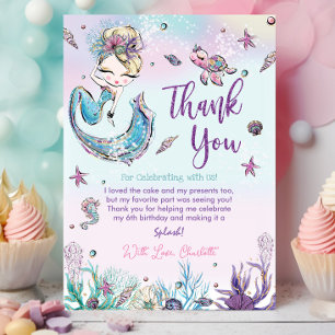 Chicens Sjöjungfru under Sea Birthday Baby Shower Tack Kort