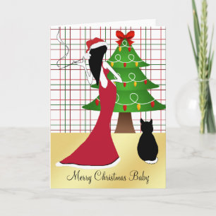 Chicens sofistikerade God jul Baby-kort Helgkort