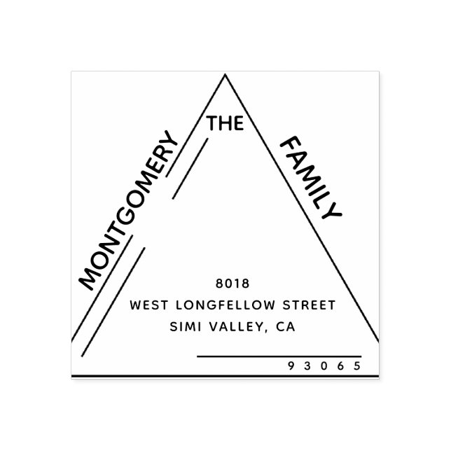 Chicens triangelfamilj Namn Stämpel (Tryck)