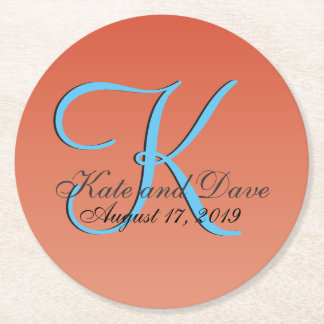 Chicens unika röda Orange Underlägg Papper Rund