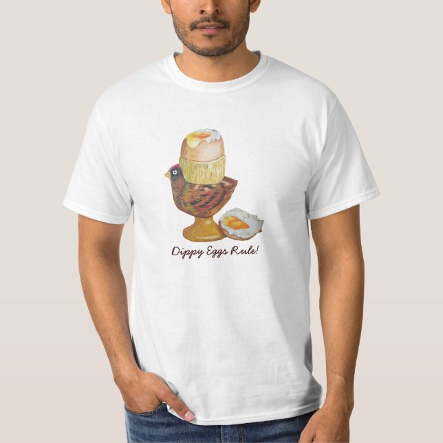chichegg med kokt ägg och slogan för roligt t-shirt (Framsida)