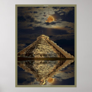Chichen Itza Ancient Mayan Temple Art Poster