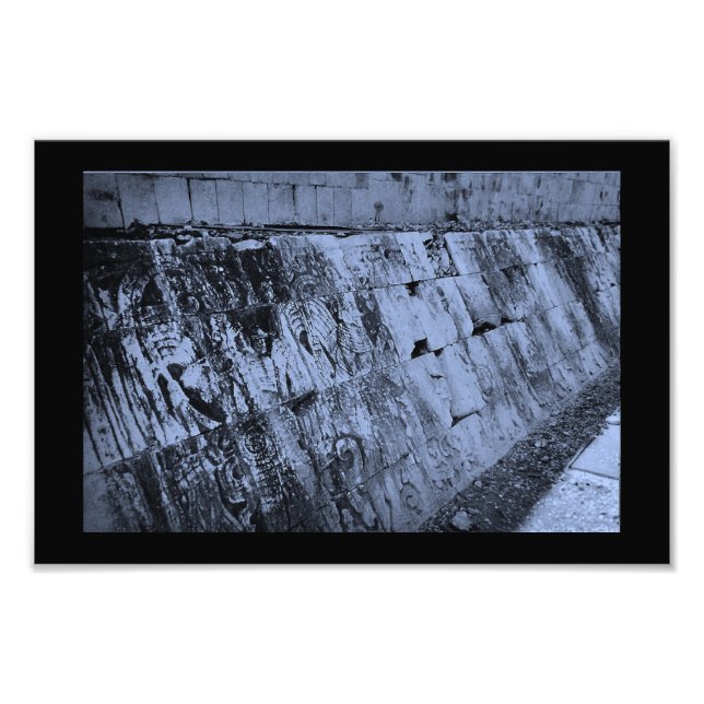 Chichen Itza Boll Court Wall Fototryck (Framsidan)