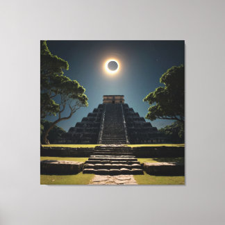 Chichen Itza Eclipse Canvastryck