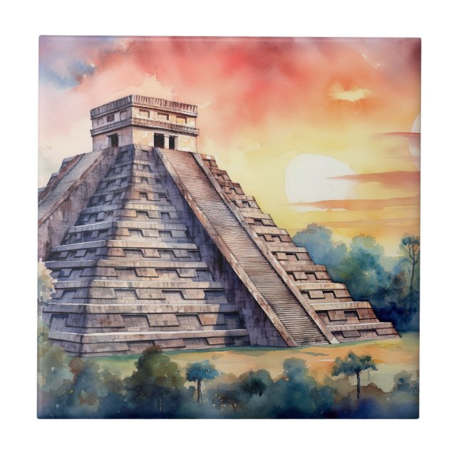 Chichen Itza Kakelplatta (Framsidan)