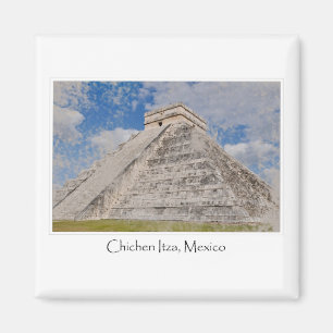 Chichen Itza Mayan Temple i Mexiko Magnet