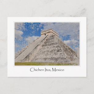 Chichen Itza Mayan Temple i Mexiko Vykort