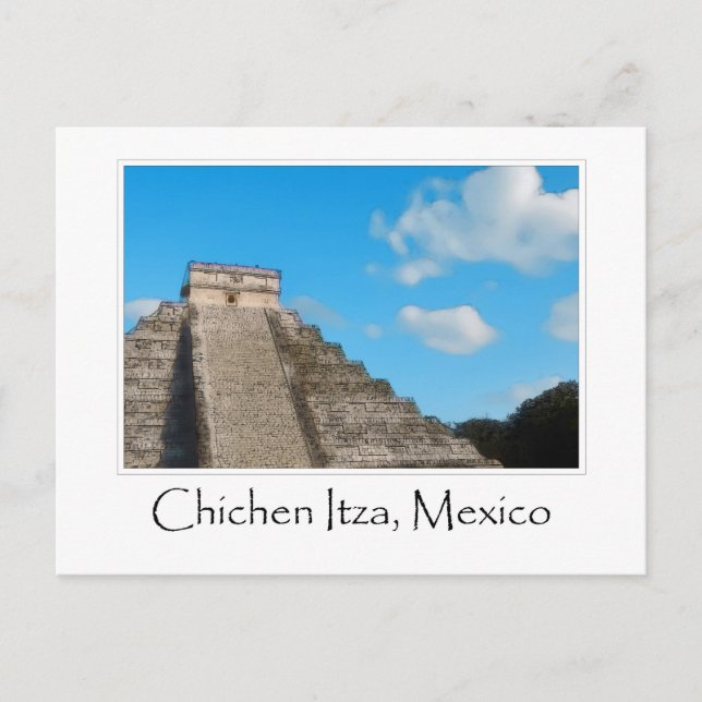 Chichen Itza Mayan Temple i Mexiko Vykort (Framsida)