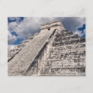 Chichen Itza Mayan Temple i Mexiko Vykort