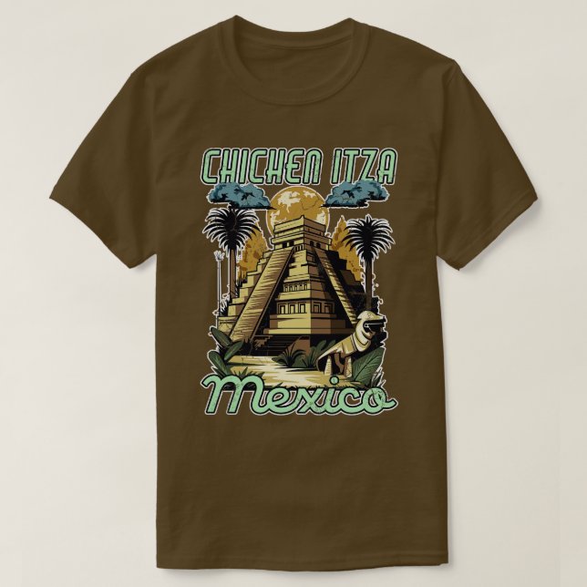 Chichen Itza Mexico Pyramids T Shirt (Design framsida)