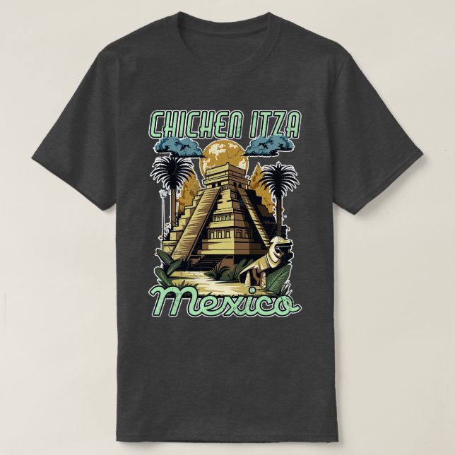 Chichen Itza Mexico Pyramids T Shirt (Design framsida)