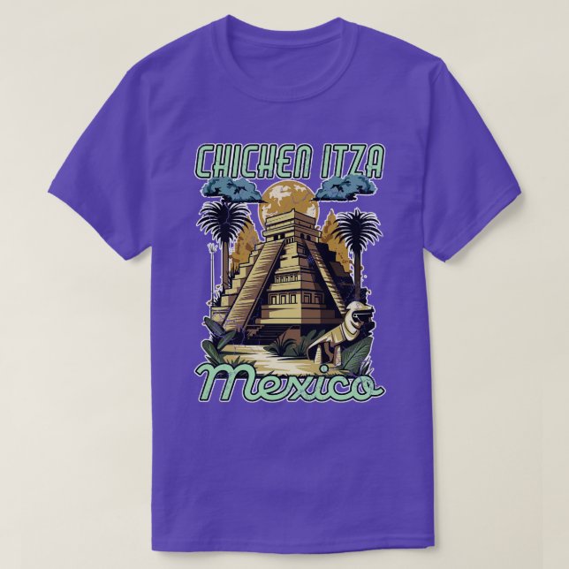 Chichen Itza Mexico Pyramids T Shirt (Design framsida)