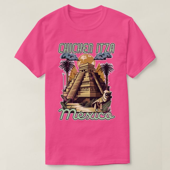Chichen Itza Mexico Pyramids T Shirt (Design framsida)