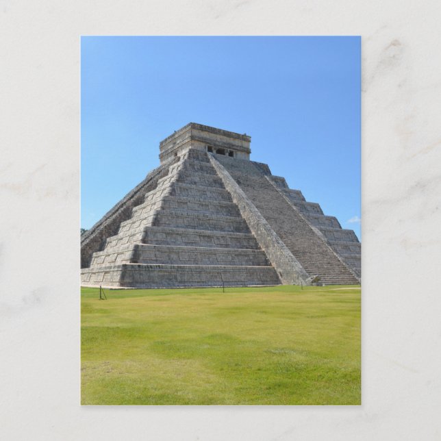 Chichen Itza Mexiko Kukulkan Pyramid 7 Wonders Vykort (Framsida)