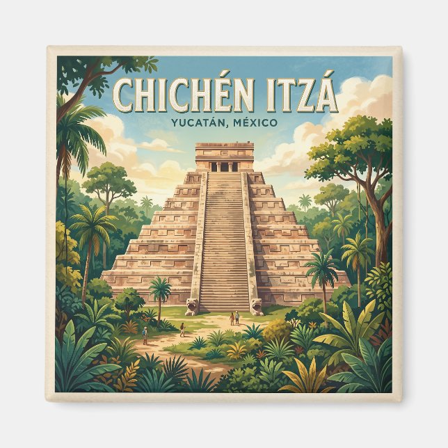 Chichén Itzá Mexiko Magnet (Framsidan)