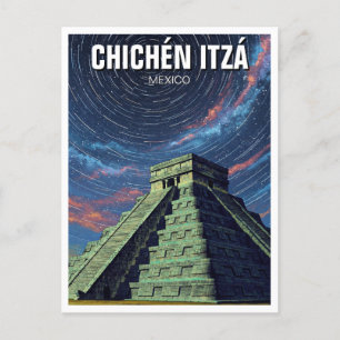 Chichen Itza Mexiko Travel Nattstars Vykort