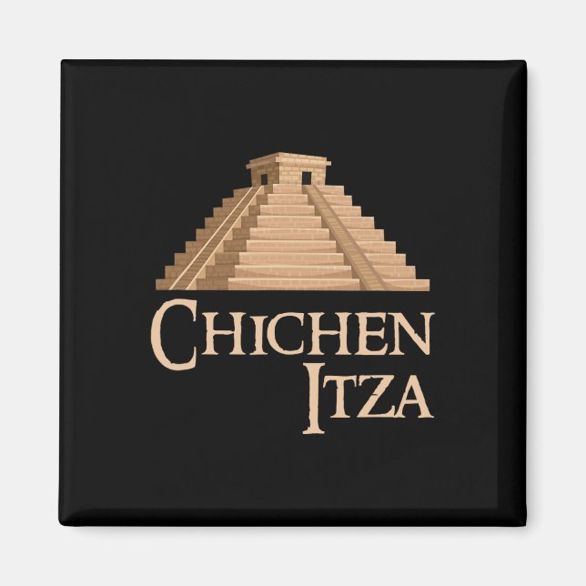 Chichen Itza och pyramid för sommararkeologi  Magnet (Framsidan)