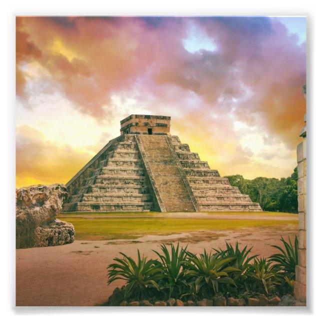 Chichen Itza Photo Utvidgning Fototryck (Framsidan)