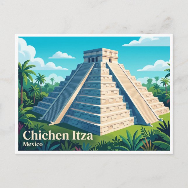 Chichen Itza Piste Mexiko Vykort (Framsida)