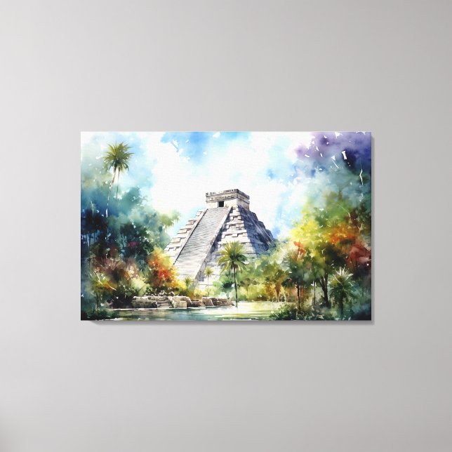 Chichen Itza, Stretched Kanvastryck (Framsida)