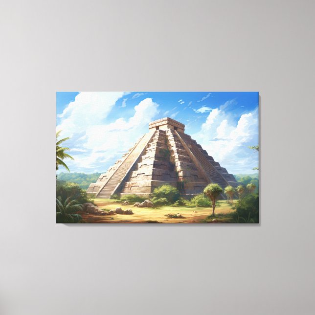 Chichen Itza, Stretched Kanvastryck (Framsida)