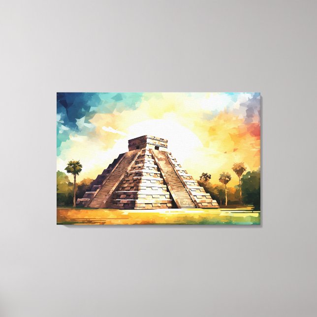Chichen Itza, Stretched Kanvastryck (Framsida)