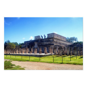 Chichen Itza. Temple-krigare Fototryck