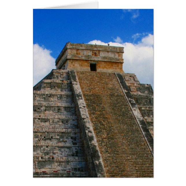 chichen itza top hälsningskort (Framsidan)
