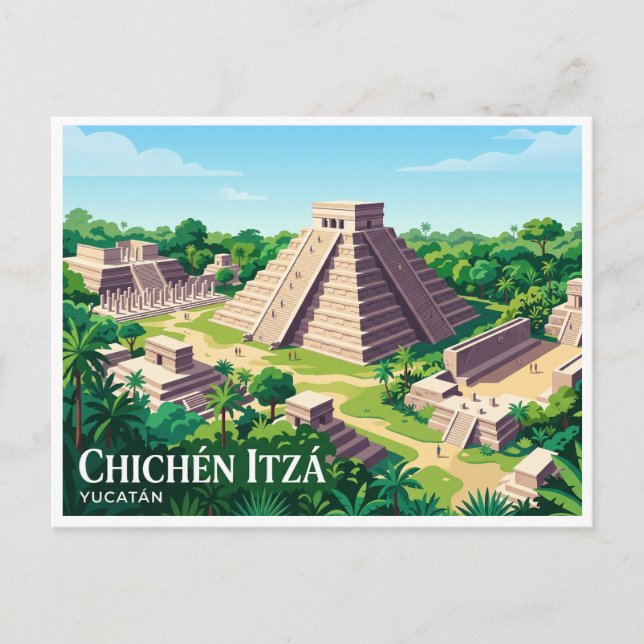 Chichén Itzá Valladolid Mexiko Vykort (Framsida)