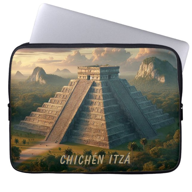 Chichén Itzá Yucatán Mexiko Landskap Resa Laptop Fodral (Framsidan)