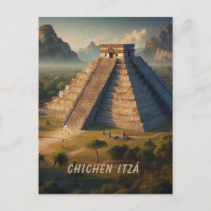 Chichén Itzá Yucatán Mexiko Landskap Resa Vykort