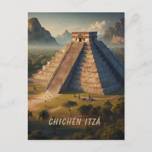 Chichén Itzá Yucatán Mexiko Landskap Resa Vykort (Framsida)