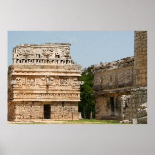 Chichen Mayan Itza fördärvar, "nunnekloster ", Poster