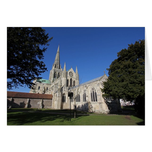 Chichester Cathedral Card Hälsningskort (Framsidan Horizontal)