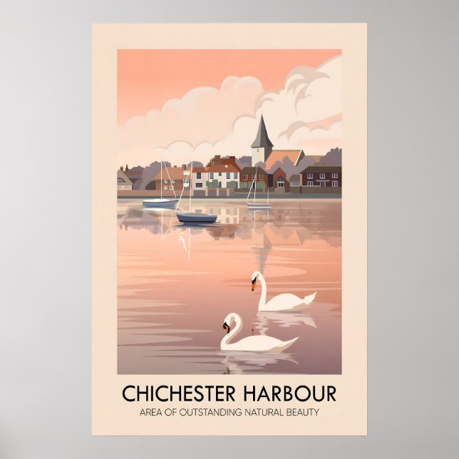 Chichester Harbour AONB Reseskylt Poster (Framsidan)