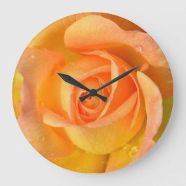 Chichewa Pastel Peach-Blommarna Stor Klocka