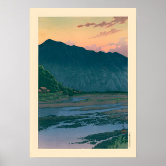 Chichibu i kväll av Kawase Hasui Poster