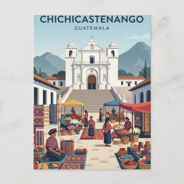 Chichicastenango Guatemala Vykort (Framsida)