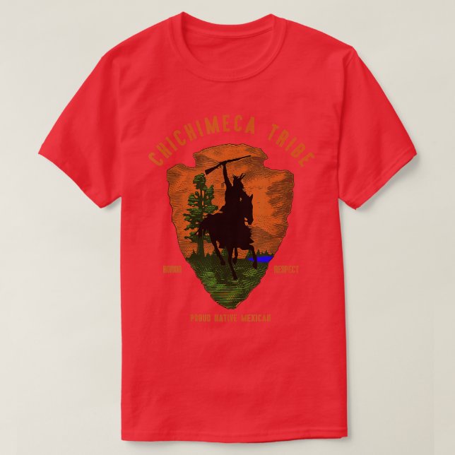 Chichimeca Tribe Native Mexican Indian Proud Retro T Shirt (Design framsida)